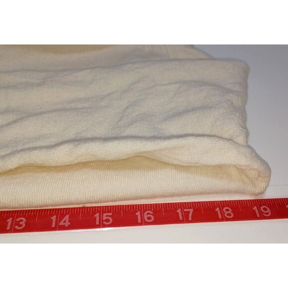 Pendleton Merino Wool Turtleneck Sweater Womens L Ivory Soft Cozy Quiet Luxury - Picture 4 of 6